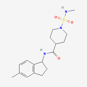 molecular formula C17H25N3O3S B6960903 N-(5-methyl-2,3-dihydro-1H-inden-1-yl)-1-(methylsulfamoyl)piperidine-4-carboxamide 