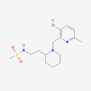 molecular formula C15H25N3O3S B6960981 N-[2-[1-[(3-hydroxy-6-methylpyridin-2-yl)methyl]piperidin-2-yl]ethyl]methanesulfonamide 