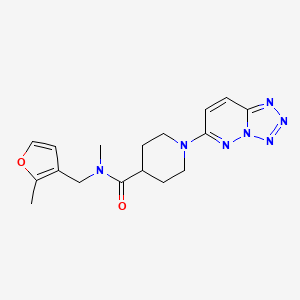 molecular formula C17H21N7O2 B6960984 N-methyl-N-[(2-methylfuran-3-yl)methyl]-1-(tetrazolo[1,5-b]pyridazin-6-yl)piperidine-4-carboxamide 