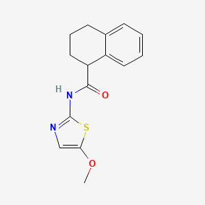 molecular formula C15H16N2O2S B6961113 N-(5-methoxy-1,3-thiazol-2-yl)-1,2,3,4-tetrahydronaphthalene-1-carboxamide 
