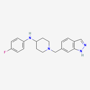 molecular formula C19H21FN4 B6961273 N-(4-fluorophenyl)-1-(1H-indazol-6-ylmethyl)piperidin-4-amine 