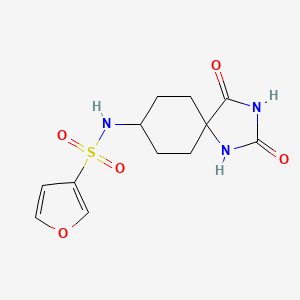 molecular formula C12H15N3O5S B6961295 N-(2,4-dioxo-1,3-diazaspiro[4.5]decan-8-yl)furan-3-sulfonamide 