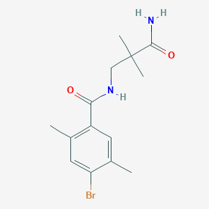 molecular formula C14H19BrN2O2 B6961303 N-(3-amino-2,2-dimethyl-3-oxopropyl)-4-bromo-2,5-dimethylbenzamide 