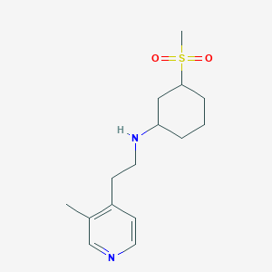 molecular formula C15H24N2O2S B6961345 N-[2-(3-methylpyridin-4-yl)ethyl]-3-methylsulfonylcyclohexan-1-amine 