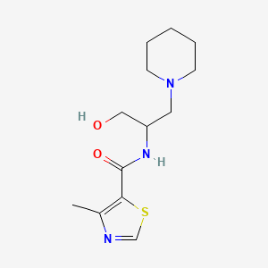 molecular formula C13H21N3O2S B6961438 N-(1-hydroxy-3-piperidin-1-ylpropan-2-yl)-4-methyl-1,3-thiazole-5-carboxamide 