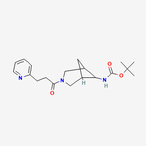 molecular formula C19H27N3O3 B6961541 tert-butyl N-[3-(3-pyridin-2-ylpropanoyl)-3-azabicyclo[3.1.1]heptan-6-yl]carbamate 