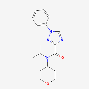 molecular formula C17H22N4O2 B6961574 N-(oxan-4-yl)-1-phenyl-N-propan-2-yl-1,2,4-triazole-3-carboxamide 