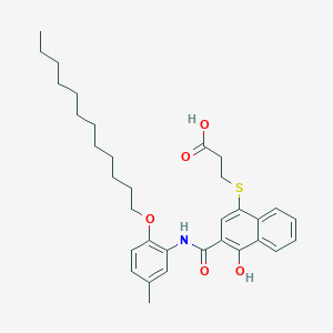 3-[3-(2-Dodecyloxy-5-methylphenylcarbamoyl)-4-hydroxy-1-naphthylthio]propionic acid