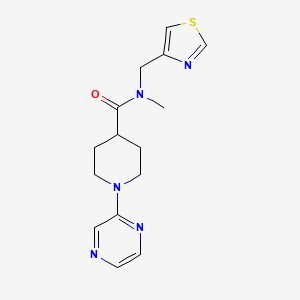 molecular formula C15H19N5OS B6961923 N-methyl-1-pyrazin-2-yl-N-(1,3-thiazol-4-ylmethyl)piperidine-4-carboxamide 