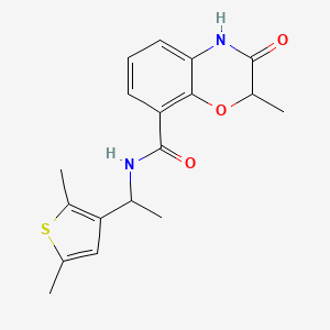 molecular formula C18H20N2O3S B6962018 N-[1-(2,5-dimethylthiophen-3-yl)ethyl]-2-methyl-3-oxo-4H-1,4-benzoxazine-8-carboxamide 