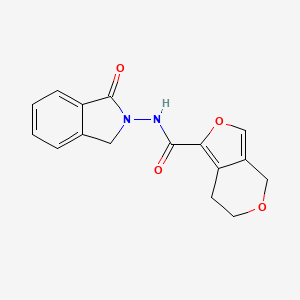 molecular formula C16H14N2O4 B6962031 N-(3-oxo-1H-isoindol-2-yl)-6,7-dihydro-4H-furo[3,4-c]pyran-1-carboxamide 