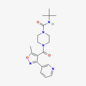 molecular formula C19H25N5O3 B6962105 N-tert-butyl-4-(5-methyl-3-pyridin-3-yl-1,2-oxazole-4-carbonyl)piperazine-1-carboxamide 