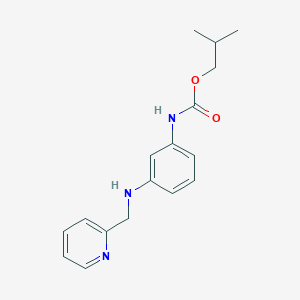 molecular formula C17H21N3O2 B6962198 2-methylpropyl N-[3-(pyridin-2-ylmethylamino)phenyl]carbamate 