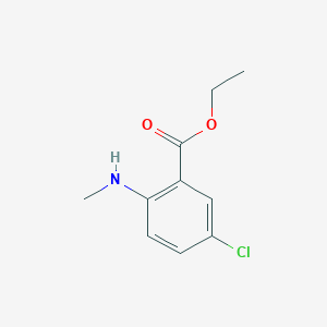 molecular formula C10H12ClNO2 B069622 Ethyl 5-chloro-2-methylamino-benzoate CAS No. 172896-37-6