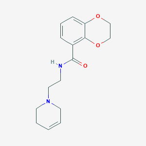 molecular formula C16H20N2O3 B6962216 N-[2-(3,6-dihydro-2H-pyridin-1-yl)ethyl]-2,3-dihydro-1,4-benzodioxine-5-carboxamide 