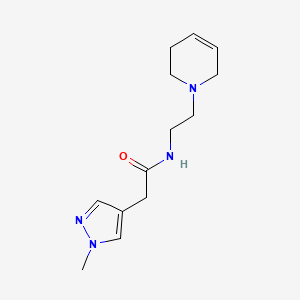 molecular formula C13H20N4O B6962275 N-[2-(3,6-dihydro-2H-pyridin-1-yl)ethyl]-2-(1-methylpyrazol-4-yl)acetamide 