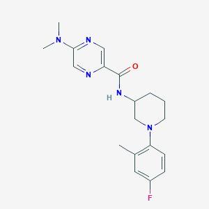 molecular formula C19H24FN5O B6962392 5-(dimethylamino)-N-[1-(4-fluoro-2-methylphenyl)piperidin-3-yl]pyrazine-2-carboxamide 