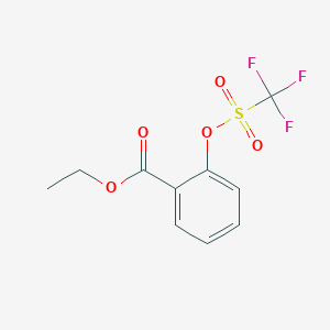 molecular formula C10H9F3O5S B069624 Ethyl 2-(trifluoromethylsulfonyloxy)benzoate CAS No. 179538-97-7