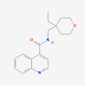molecular formula C18H22N2O2 B6962468 N-[(4-ethyloxan-4-yl)methyl]quinoline-4-carboxamide 