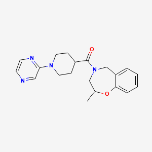 molecular formula C20H24N4O2 B6962505 (2-methyl-3,5-dihydro-2H-1,4-benzoxazepin-4-yl)-(1-pyrazin-2-ylpiperidin-4-yl)methanone 