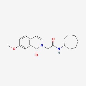 molecular formula C19H24N2O3 B6962547 N-cycloheptyl-2-(7-methoxy-1-oxoisoquinolin-2-yl)acetamide 