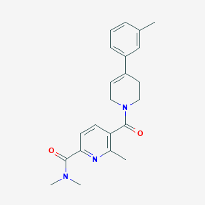 molecular formula C22H25N3O2 B6962595 N,N,6-trimethyl-5-[4-(3-methylphenyl)-3,6-dihydro-2H-pyridine-1-carbonyl]pyridine-2-carboxamide 