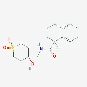 molecular formula C18H25NO4S B6962670 N-[(4-hydroxy-1,1-dioxothian-4-yl)methyl]-1-methyl-3,4-dihydro-2H-naphthalene-1-carboxamide 