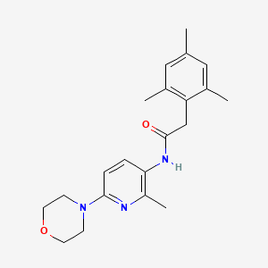 molecular formula C21H27N3O2 B6963237 N-(2-methyl-6-morpholin-4-ylpyridin-3-yl)-2-(2,4,6-trimethylphenyl)acetamide 