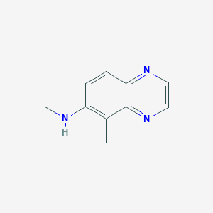 molecular formula C10H11N3 B069634 N,5-dimethylquinoxalin-6-amine CAS No. 161696-98-6