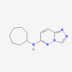 molecular formula C12H17N5 B6963681 N-cycloheptyl-[1,2,4]triazolo[4,3-b]pyridazin-6-amine 