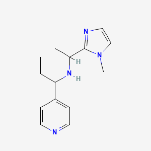 molecular formula C14H20N4 B6963760 N-[1-(1-methylimidazol-2-yl)ethyl]-1-pyridin-4-ylpropan-1-amine 