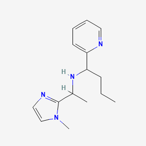 molecular formula C15H22N4 B6963769 N-[1-(1-methylimidazol-2-yl)ethyl]-1-pyridin-2-ylbutan-1-amine 