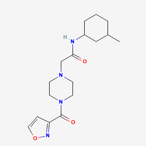 molecular formula C17H26N4O3 B6964219 N-(3-methylcyclohexyl)-2-[4-(1,2-oxazole-3-carbonyl)piperazin-1-yl]acetamide 