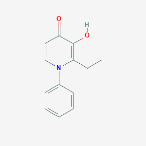 molecular formula C13H13NO2 B069648 1-Phenyl-2-ethyl-3-hydroxypyridine-4(1H)-one CAS No. 178547-52-9