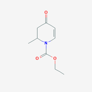 molecular formula C9H13NO3 B069651 Ethyl 2-methyl-4-oxo-2,3-dihydropyridine-1-carboxylate CAS No. 184368-83-0