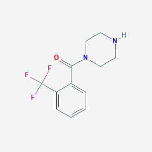molecular formula C12H13F3N2O B069654 1-[2-(Trifluoromethyl)benzoyl]piperazine CAS No. 179534-78-2
