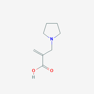 molecular formula C8H13NO2 B069657 2-吡咯烷-1-基甲基丙烯酸 CAS No. 163079-95-6