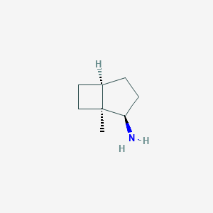 molecular formula C8H15N B069659 Bicyclo[3.2.0]heptan-2-amine, 1-methyl-, (1alpha,2beta,5alpha)-(9CI) CAS No. 188415-93-2