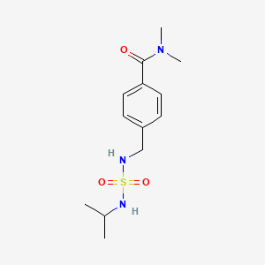 molecular formula C13H21N3O3S B6966064 N,N-dimethyl-4-[(propan-2-ylsulfamoylamino)methyl]benzamide 