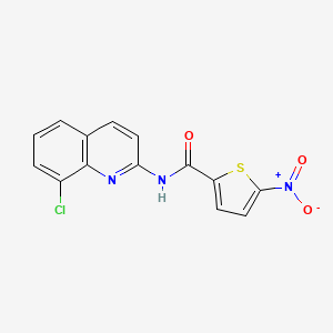 molecular formula C14H8ClN3O3S B6966657 N-(8-chloroquinolin-2-yl)-5-nitrothiophene-2-carboxamide 