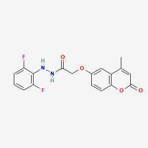 molecular formula C18H14F2N2O4 B6967731 N'-(2,6-difluorophenyl)-2-(4-methyl-2-oxochromen-6-yl)oxyacetohydrazide 