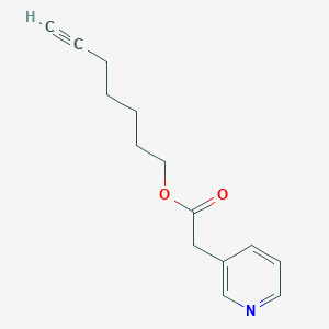 molecular formula C14H17NO2 B6968719 Hept-6-ynyl 2-pyridin-3-ylacetate 