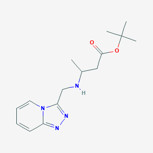 molecular formula C15H22N4O2 B6968816 Tert-butyl 3-([1,2,4]triazolo[4,3-a]pyridin-3-ylmethylamino)butanoate 