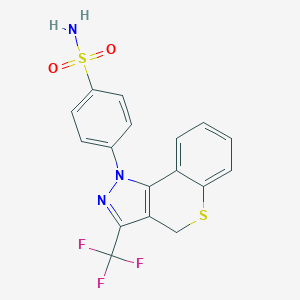 B069691 4-(3-Trifluoromethyl-4H-thiochromeno[4,3-c]pyrazol-1-yl)-benzenesulfonamide CAS No. 178975-20-7