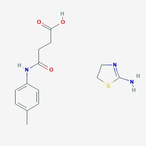 Butanoic acid, 4-((4-methylphenyl)amino)-4-oxo-, compd. with 4,5-dihydro-2-thiazolamine (1:1)