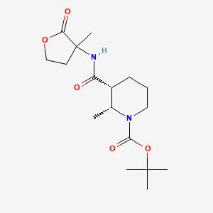 molecular formula C17H28N2O5 B6969701 tert-butyl (2R,3R)-2-methyl-3-[(3-methyl-2-oxooxolan-3-yl)carbamoyl]piperidine-1-carboxylate 