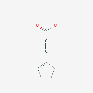 molecular formula C9H10O2 B069710 Methyl 3-(cyclopenten-1-yl)prop-2-ynoate CAS No. 169478-78-8
