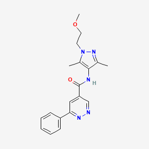 molecular formula C19H21N5O2 B6972491 N-[1-(2-methoxyethyl)-3,5-dimethylpyrazol-4-yl]-6-phenylpyridazine-4-carboxamide 