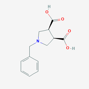molecular formula C13H15NO4 B069732 cis-1-Benzyl-3,4-pyrrolidinedicarboxylic acid CAS No. 164916-63-6