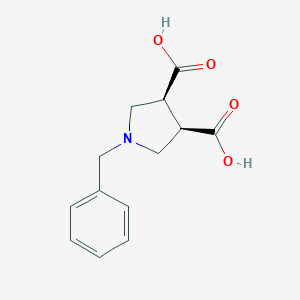 molecular formula C13H15NO4 B069732 (3R,4S)-1-benzylpyrrolidine-3,4-dicarboxylic acid CAS No. 164916-63-6